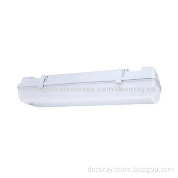 WP10 Series Weatherproof Batten, High Lumens SMD 2835 LED/PC Diffuser/Stainless Steel Clips/Luo Gray